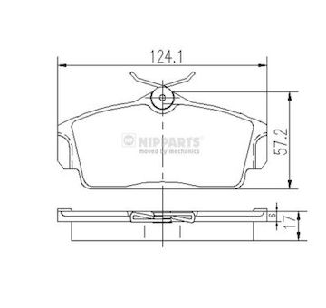 Sada brzdových destiček, kotoučová brzda NIPPARTS J3601068