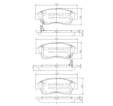 Sada brzdových destiček, kotoučová brzda NIPPARTS J3602064