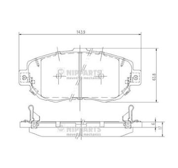 Sada brzdových destiček, kotoučová brzda NIPPARTS J3602072