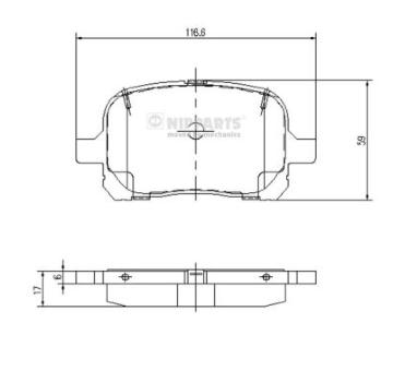 Sada brzdových destiček, kotoučová brzda NIPPARTS J3602081