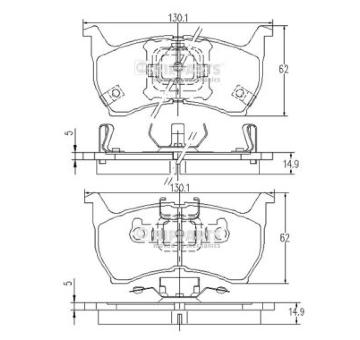 Sada brzdových destiček, kotoučová brzda NIPPARTS J3603001