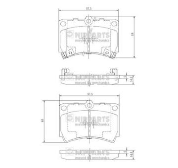 Sada brzdových platničiek kotúčovej brzdy NIPPARTS J3603036