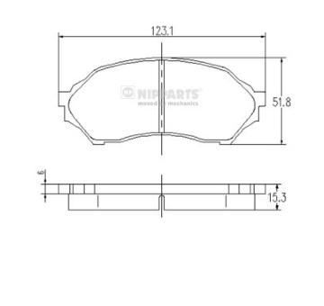 Sada brzdových destiček, kotoučová brzda NIPPARTS J3603047