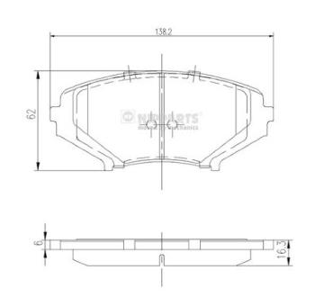 Sada brzdových destiček, kotoučová brzda NIPPARTS J3603066