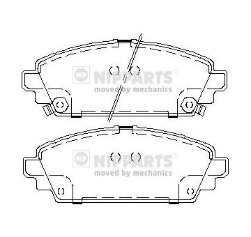 Sada brzdových destiček, kotoučová brzda NIPPARTS J3604048