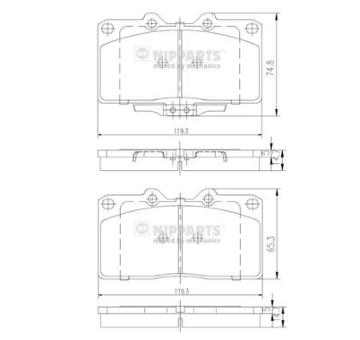 Sada brzdových destiček, kotoučová brzda NIPPARTS J3605033