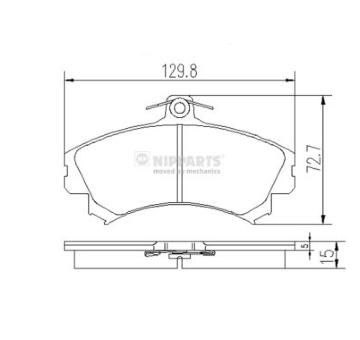 Sada brzdových destiček, kotoučová brzda NIPPARTS J3605036