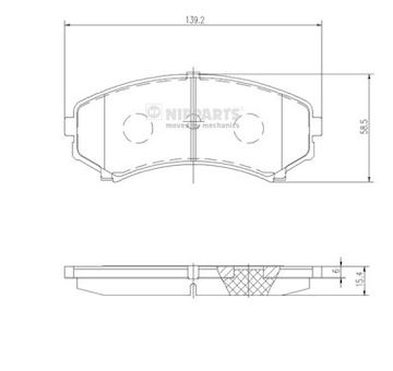 Sada brzdových destiček, kotoučová brzda NIPPARTS J3605039