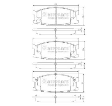Sada brzdových destiček, kotoučová brzda NIPPARTS J3605044