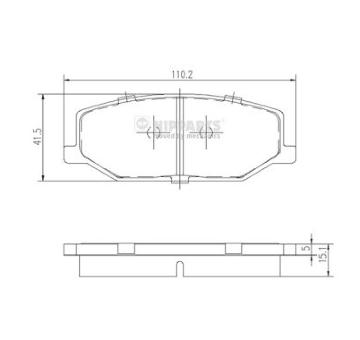 Sada brzdových destiček, kotoučová brzda NIPPARTS J3608003