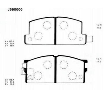 Sada brzdových destiček, kotoučová brzda NIPPARTS J3609000