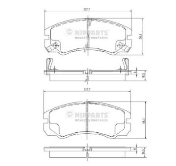 Sada brzdových destiček, kotoučová brzda NIPPARTS J3609009