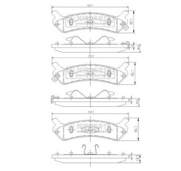 Sada brzdových destiček, kotoučová brzda NIPPARTS J3610501