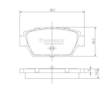 Sada brzdových destiček, kotoučová brzda NIPPARTS J3615000