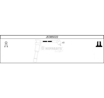 Sada kabelů pro zapalování NIPPARTS J5385022