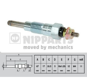 Žhavicí svíčka NIPPARTS J5711007