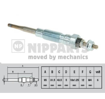 Žhavicí svíčka NIPPARTS J5712006