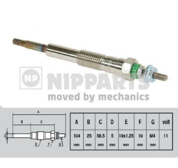 Zhavici svicka NIPPARTS J5712013