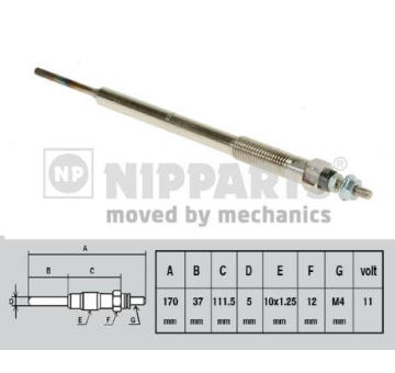 Žhavicí svíčka NIPPARTS J5712015