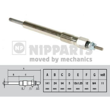 Žhavicí svíčka NIPPARTS J5719002