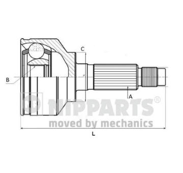 Sada kloubů, hnací hřídel NIPPARTS N2825048