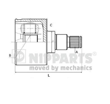 Sada kloubů, hnací hřídel NIPPARTS N2830504