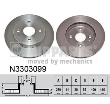 Brzdový kotouč NIPPARTS N3303099