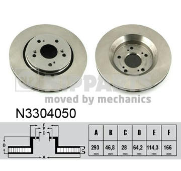 Brzdový kotouč NIPPARTS N3304050