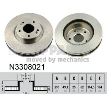 Brzdový kotouč NIPPARTS N3308021