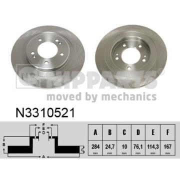 Brzdový kotúč NIPPARTS N3310521