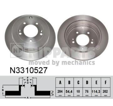 Brzdový kotouč NIPPARTS N3310527