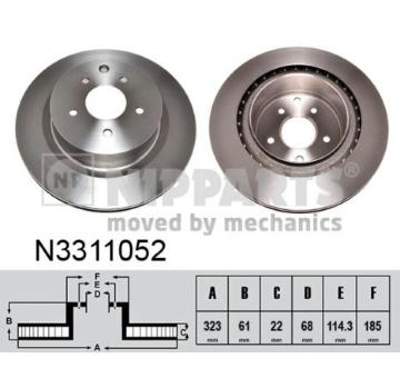 Brzdový kotouč NIPPARTS N3311052