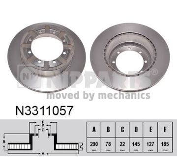 Brzdový kotouč NIPPARTS N3311057