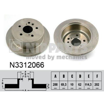 Brzdový kotouč NIPPARTS N3312066