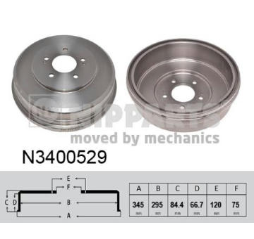 Brzdový buben NIPPARTS N3400529