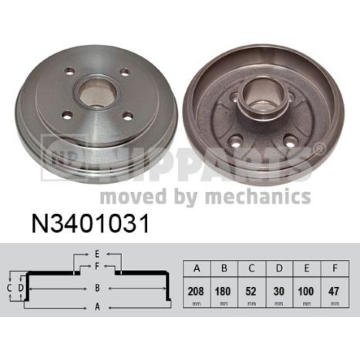 Brzdový buben NIPPARTS N3401031