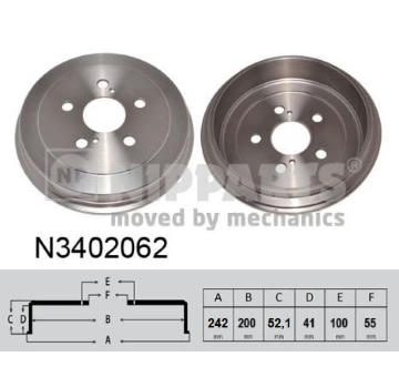 Brzdový bubon NIPPARTS N3402062