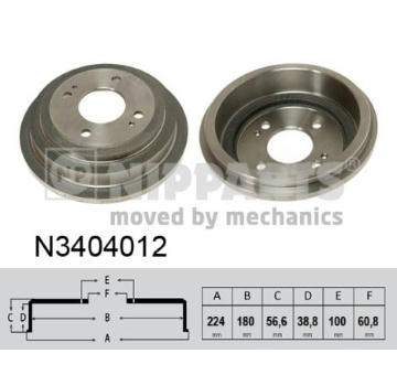 Brzdový buben NIPPARTS N3404012