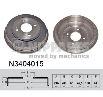 Brzdový buben NIPPARTS N3404015