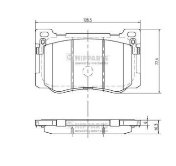 Sada brzdových destiček, kotoučová brzda NIPPARTS N3600549