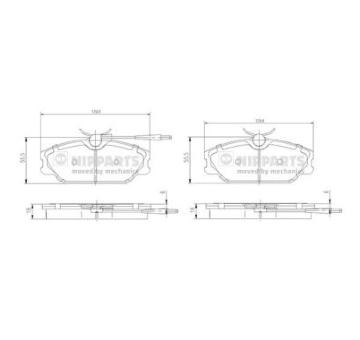 Sada brzdových destiček, kotoučová brzda NIPPARTS N3600917
