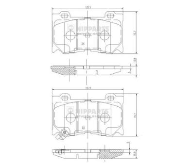 Sada brzdových destiček, kotoučová brzda NIPPARTS N3601107