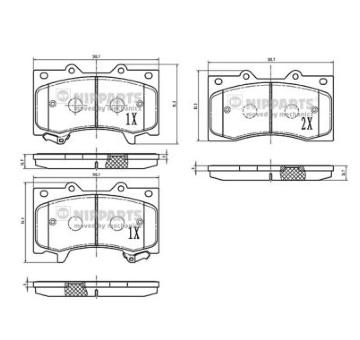 Sada brzdových destiček, kotoučová brzda NIPPARTS N3601109