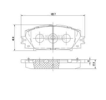 Sada brzdových destiček, kotoučová brzda NIPPARTS N3602127