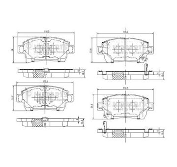 Sada brzdových destiček, kotoučová brzda NIPPARTS N3602132