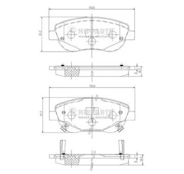 Sada brzdových destiček, kotoučová brzda NIPPARTS N3602135