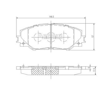 Sada brzdových destiček, kotoučová brzda NIPPARTS N3602138