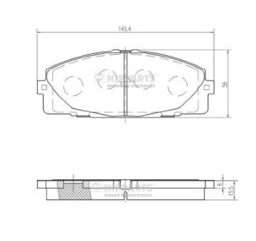 Sada brzdových destiček, kotoučová brzda NIPPARTS N3602144