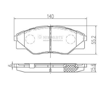 Sada brzdových destiček, kotoučová brzda NIPPARTS N3602149