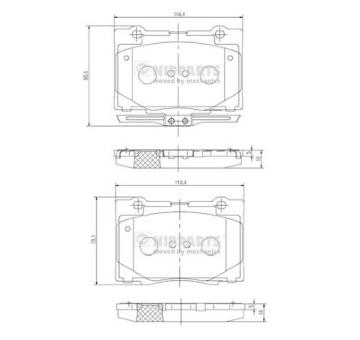 Sada brzdových destiček, kotoučová brzda NIPPARTS N3604070